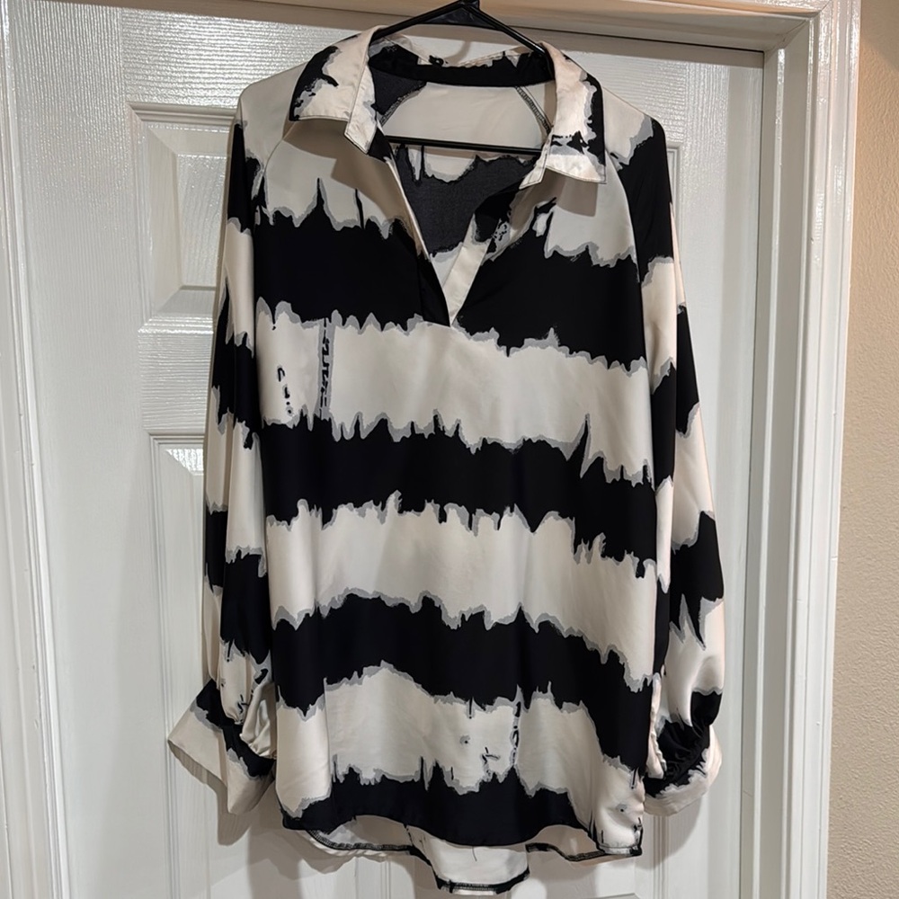 Black and White Women's Top